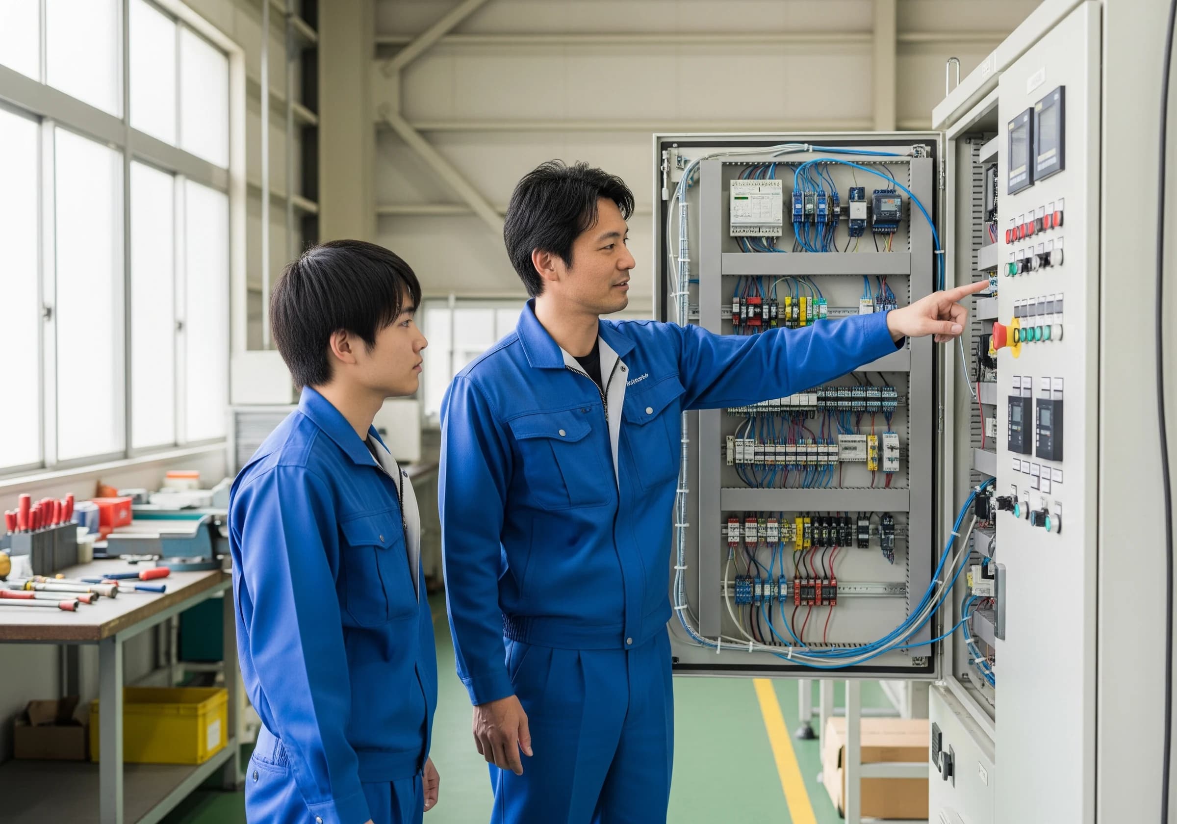 先輩から学ぶ若手電気工事士